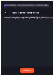 Brave Browser cross-site trackers blocked